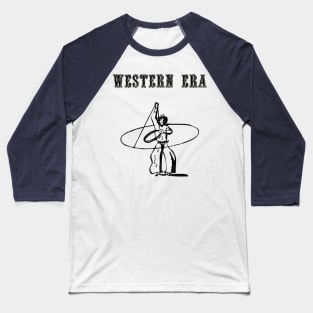 Western Era - Cowboy with Lasso 1 Baseball T-Shirt